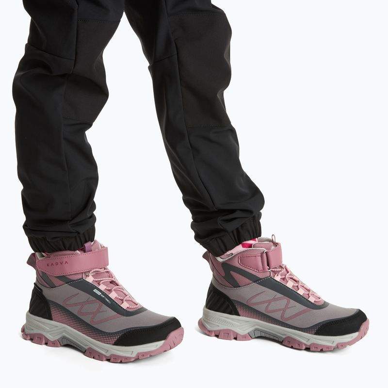 Dětské trekingové boty KADVA Rocky Trail Mid WaterProof Softshell gray / pink 2