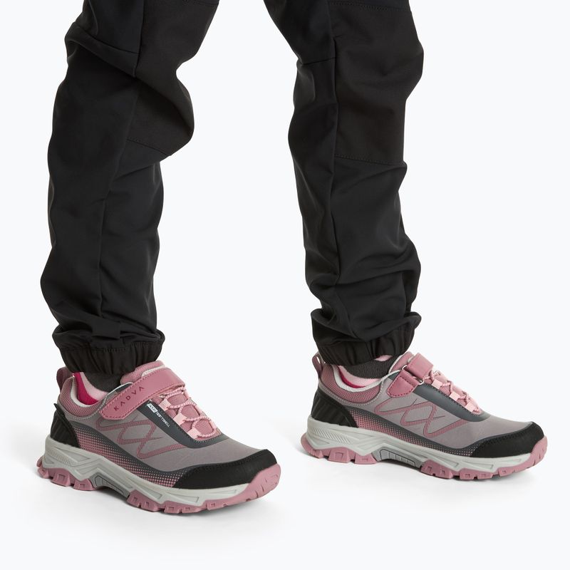 Dětské trekingové boty Kadva Rocky Trail Low WaterProof Softshell gray / pink 2