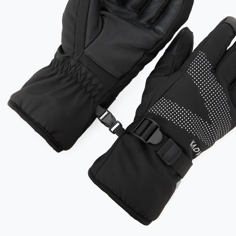 Dámské lyžařské rukavice  KADVA Mountain Flow Pro kůže 3M Thinsulate black 6