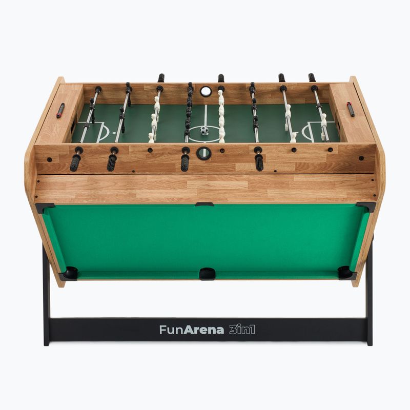 Hrací stůl 3in1 OneTeam FunArena fotbálek, push hockey, kulečník dřevěný black 5