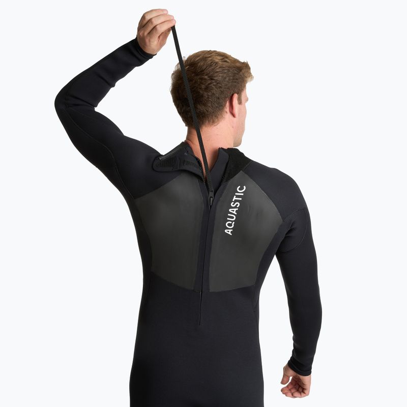 Pánský surfový neopren AQUASTIC z neoprenu 4/3 mm WAVEY black 6