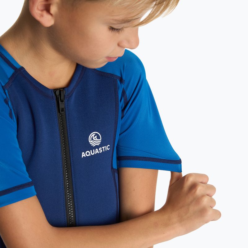 Dětský surfový neopren AQUASTIC z neoprenu 1,5 mm WAVEY blue 6
