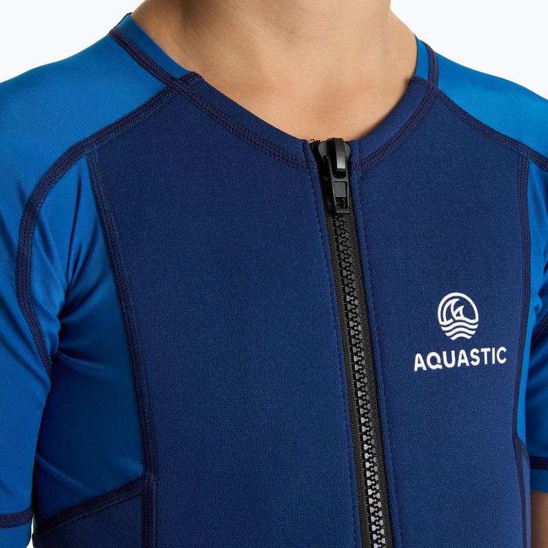 Dětský surfový neopren AQUASTIC z neoprenu 1,5 mm WAVEY blue 7