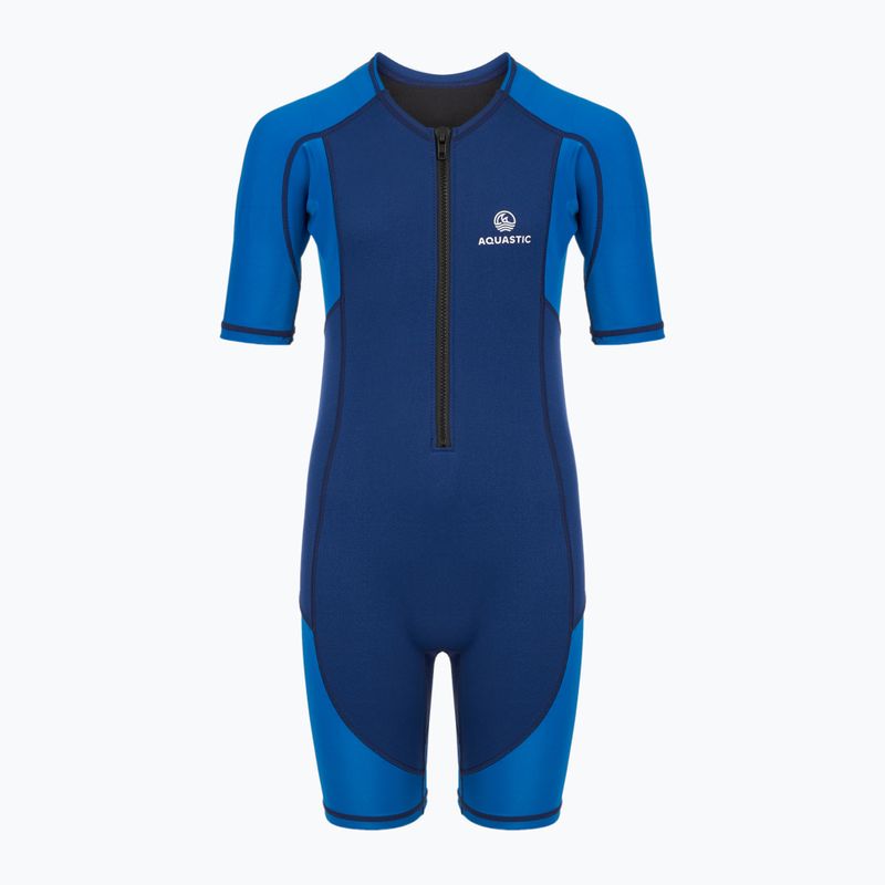 Dětský surfový neopren AQUASTIC z neoprenu 1,5 mm WAVEY blue 9