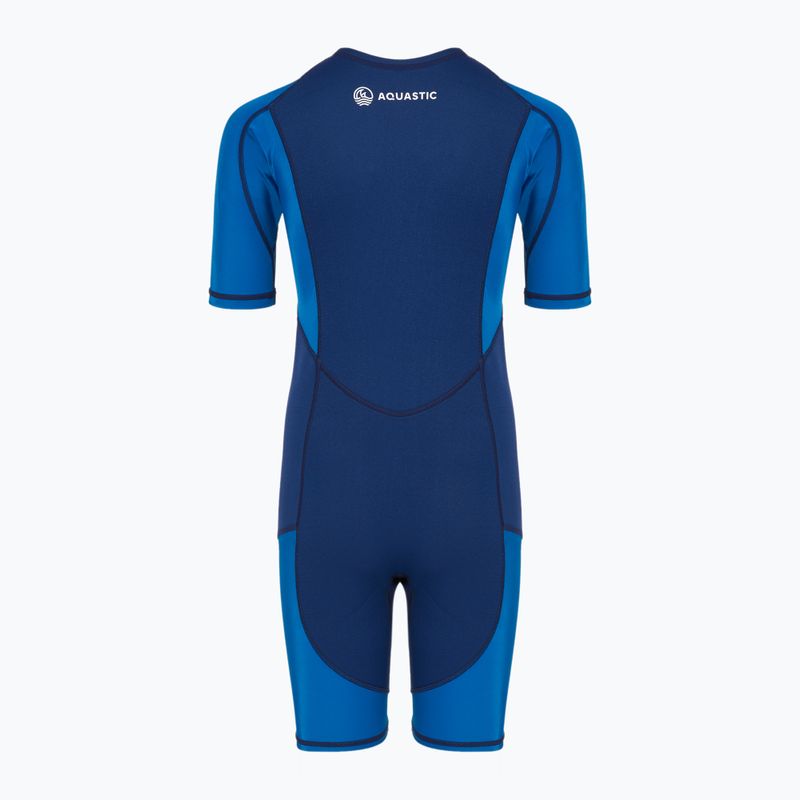 Dětský surfový neopren AQUASTIC z neoprenu 1,5 mm WAVEY blue 10