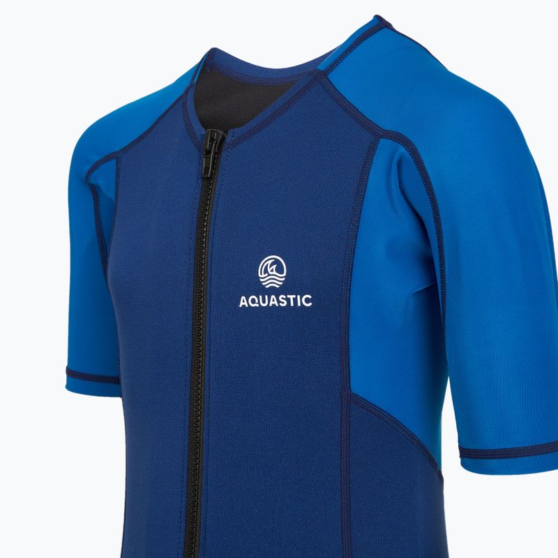 Dětský surfový neopren AQUASTIC z neoprenu 1,5 mm WAVEY blue 11