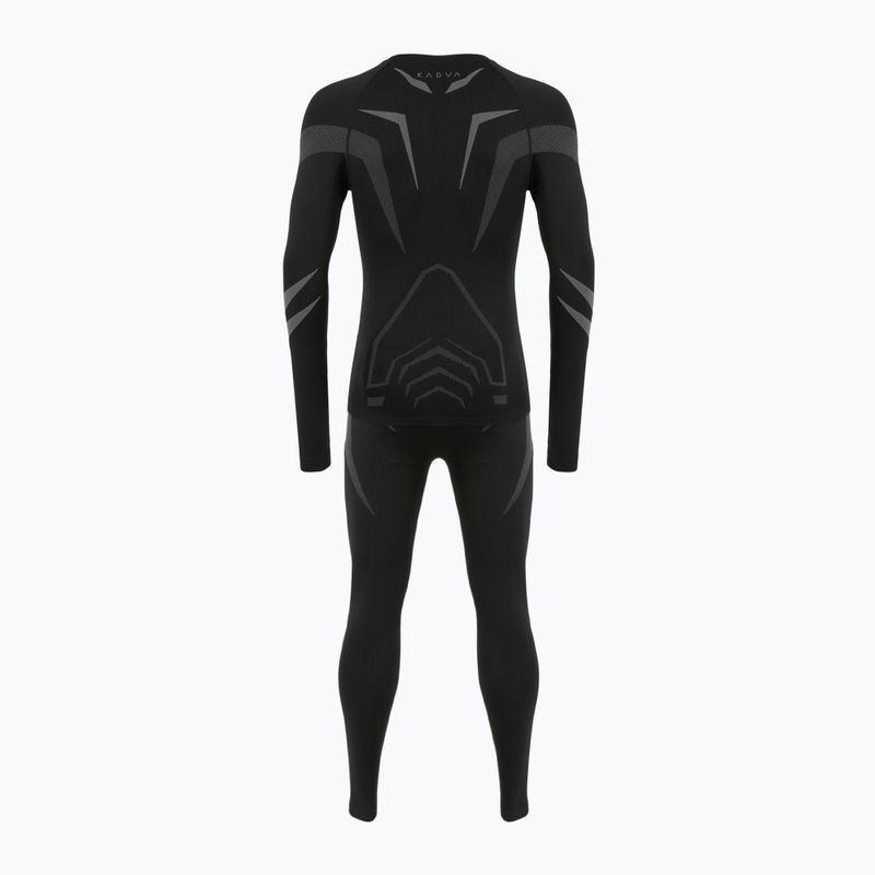 Komplet pánské termoregulační spodní prádlo KADVA ALPINESTEP COOLMAX THERMAL PRO DRY bezešvé černé 11
