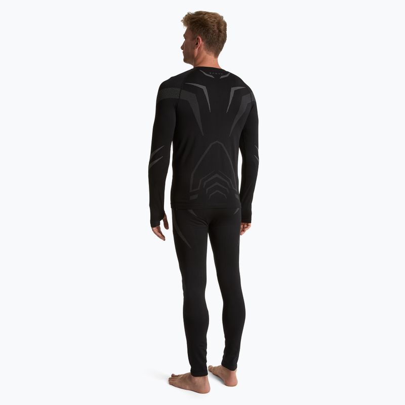 Komplet pánské termoregulační spodní prádlo KADVA ALPINESTEP COOLMAX THERMAL PRO DRY bezešvé černé 2