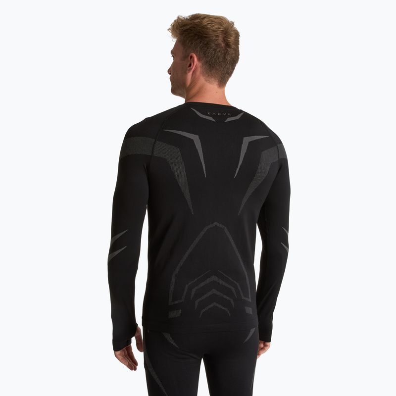 Komplet pánské termoregulační spodní prádlo KADVA ALPINESTEP COOLMAX THERMAL PRO DRY bezešvé černé 4