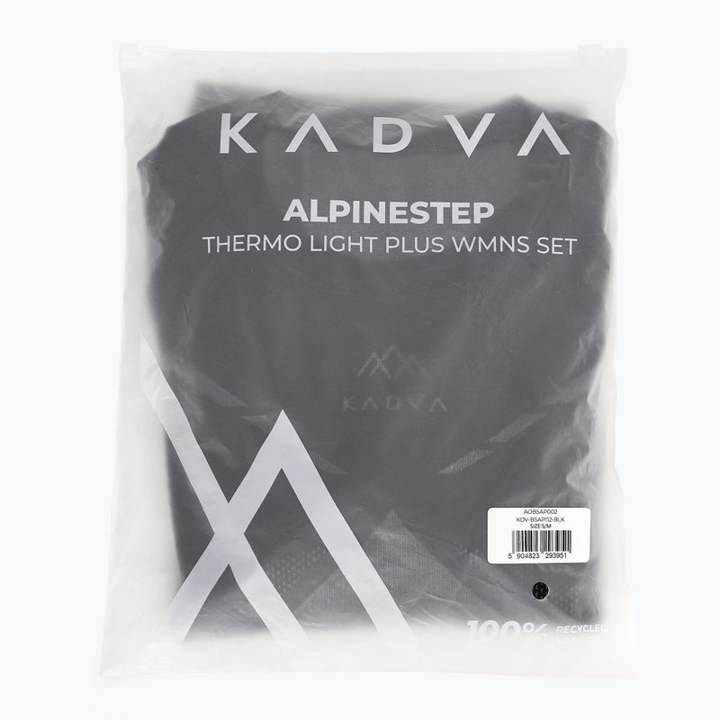 Komplet dámského termoregulačního prádla KADVA ALPINESTEP THERMO LIGHT PLUS bezešvý černý 10