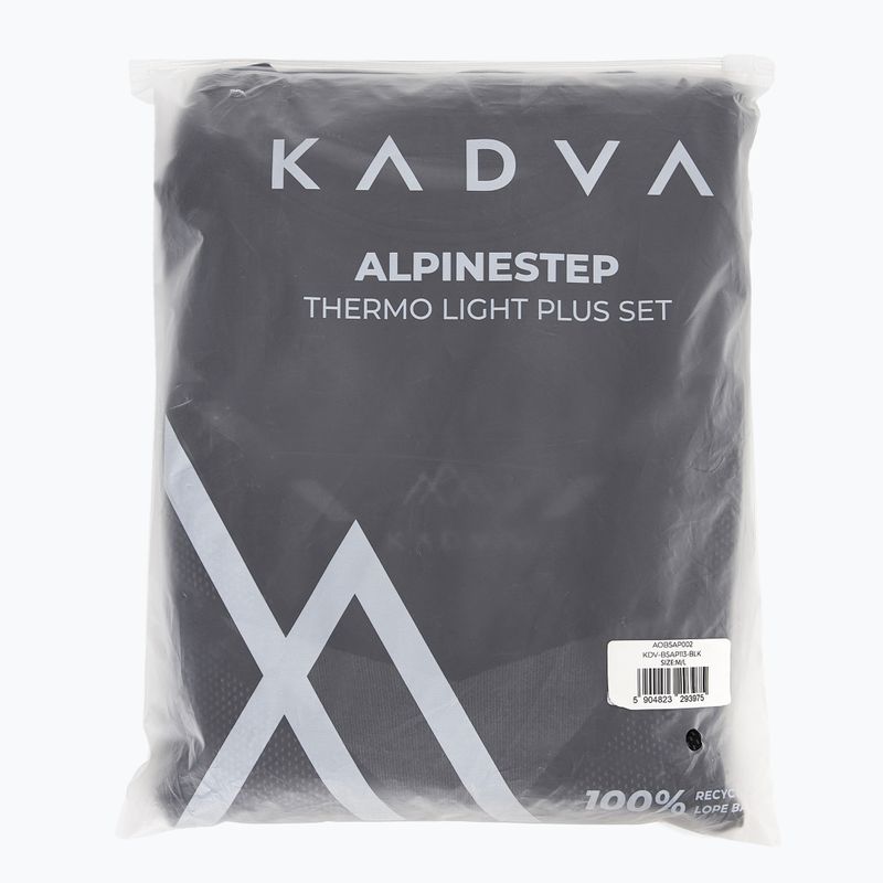 Komplet termoregulačního prádla pro muže KADVA ALPINESTEP THERMO LIGHT PLUS bezešvý černý 10