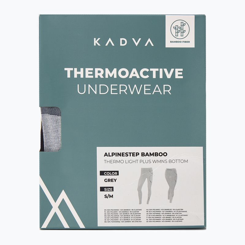 Dámské termoregulační spodní prádlo KADVA ALPINESTEP BAMBOO THERMO LIGHT PLUS bezešvé šedé 8