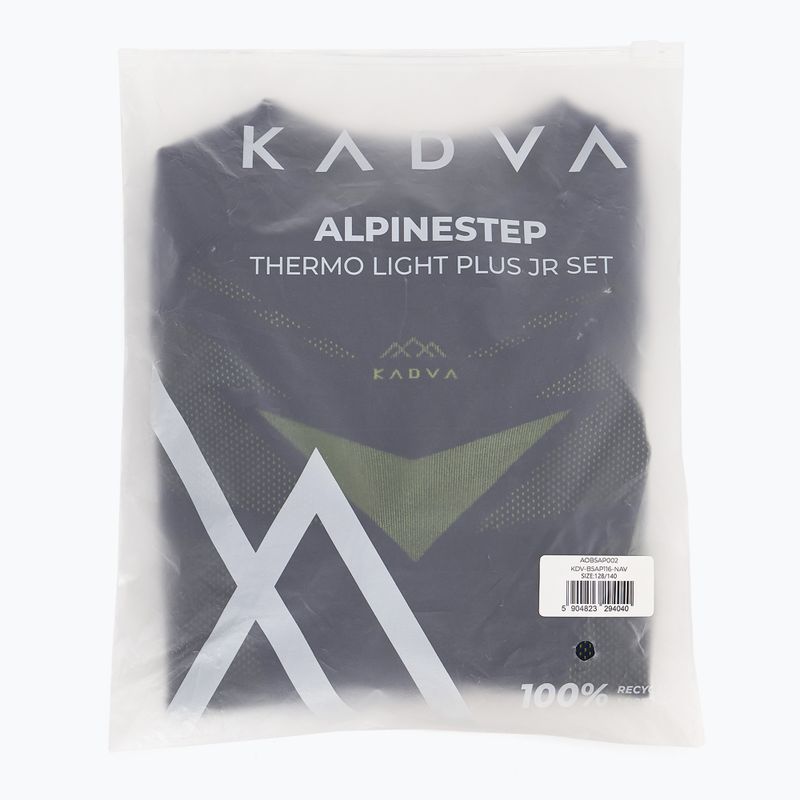 Dětský set termoprádla KADVA ALPINESTEP THERMO LIGHT PLUS navy / green 12