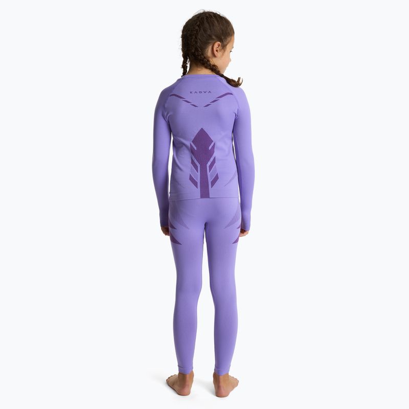 Dětský set termoprádla KADVA ALPINESTEP THERMO LIGHT PLUS purple 2