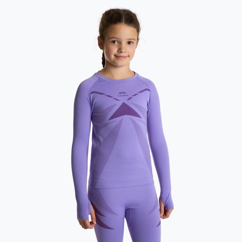 Dětský set termoprádla KADVA ALPINESTEP THERMO LIGHT PLUS purple 3