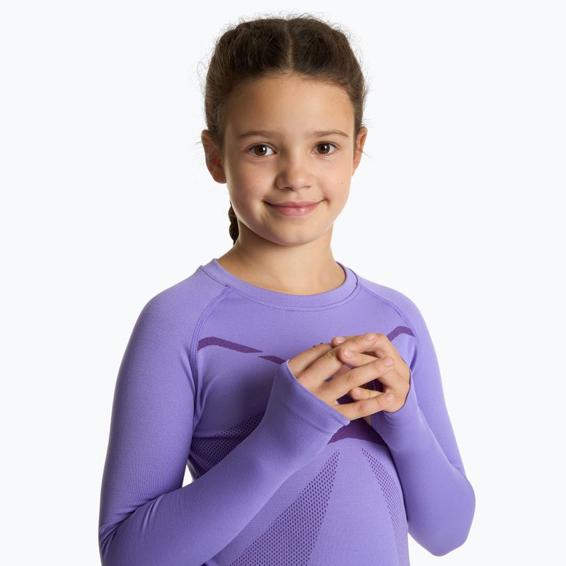 Komplet termoaktivního prádla dětského KADVA ALPINESTEP THERMO LIGHT PLUS bezešvý fialový 5