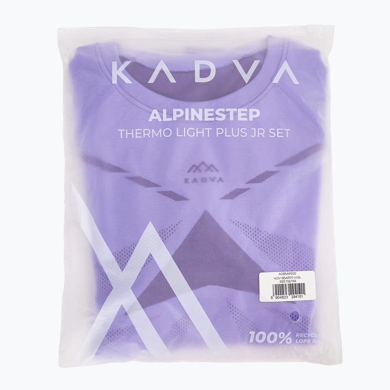 Komplet termoaktivního prádla dětského KADVA ALPINESTEP THERMO LIGHT PLUS bezešvý fialový 12