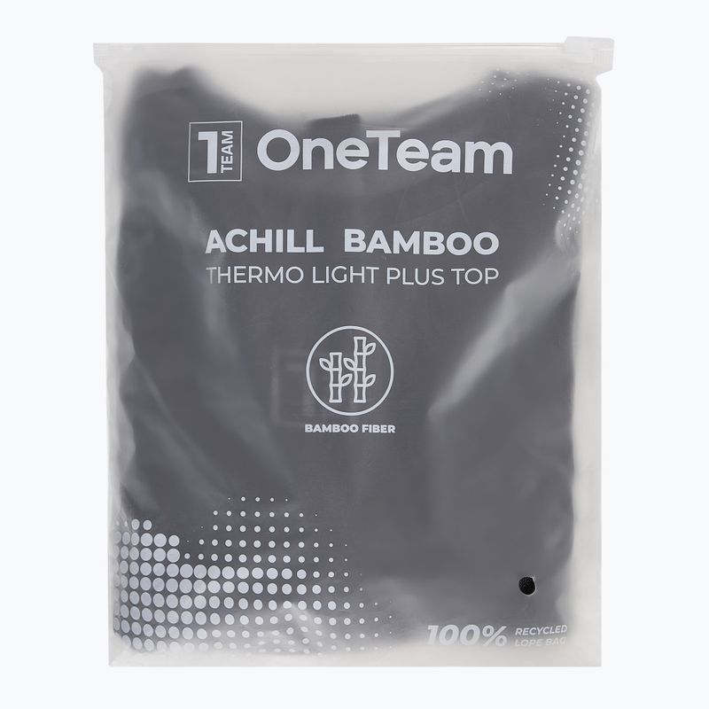 Pánská termo mikina OneTeam ACHILL BAMBOO THERMO LIGHT PLUS bezešvá black 9