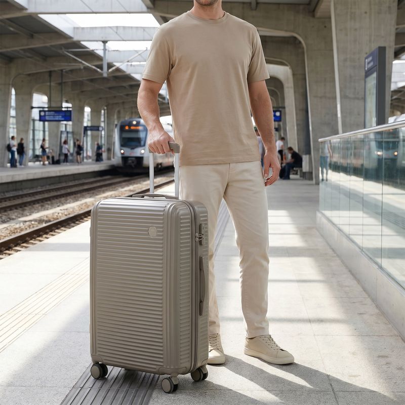 Střední cestovní kufr KADVA Palero 64 l béžový 15