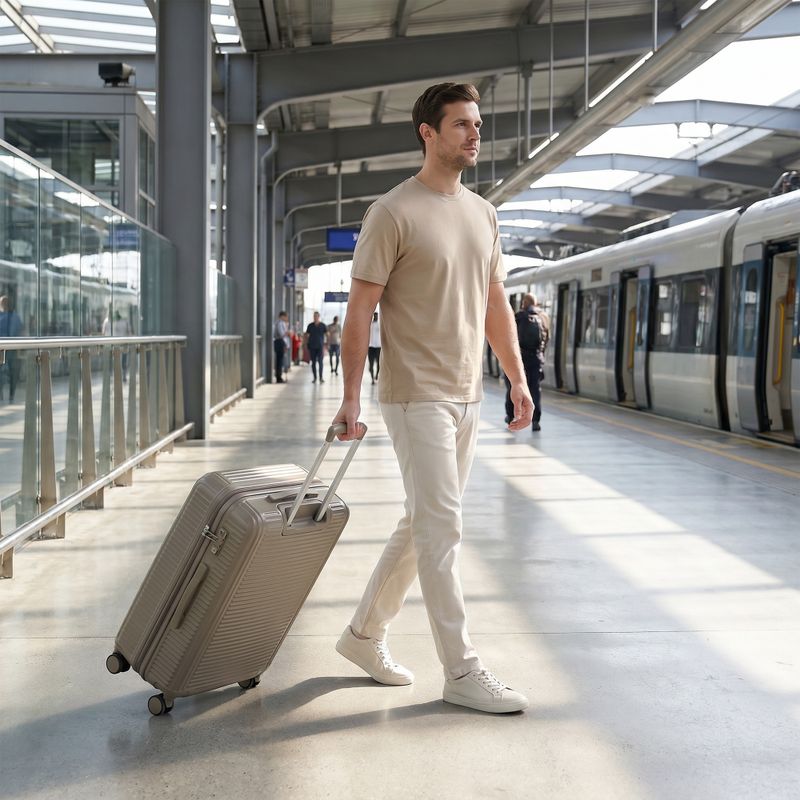 Cestovní kufr velký KADVA Palero 95 l béžový 18