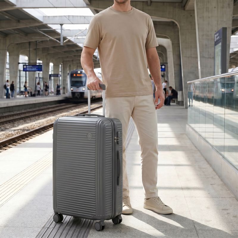 Střední cestovní kufr KADVA Palero 64 l šedý 15
