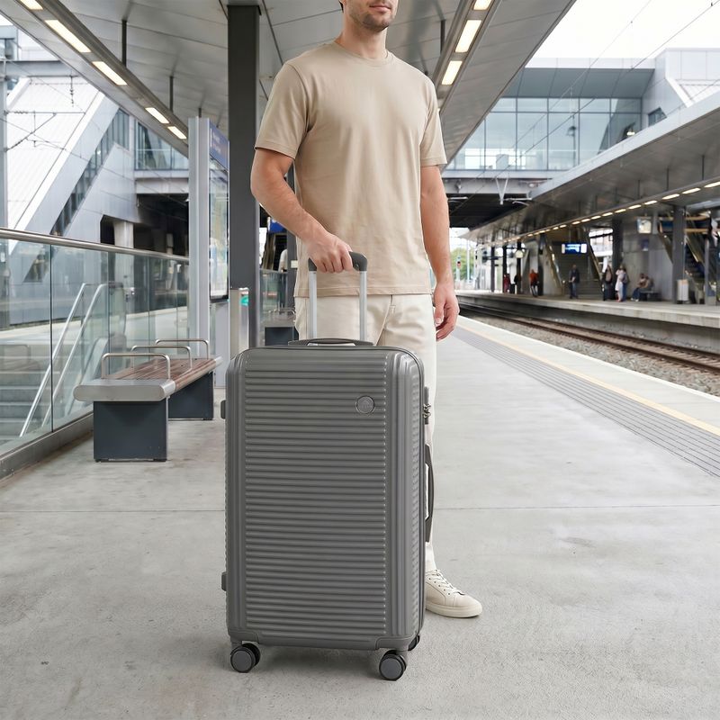 Walizka podróżna duża KADVA Palero 95 l szary 15