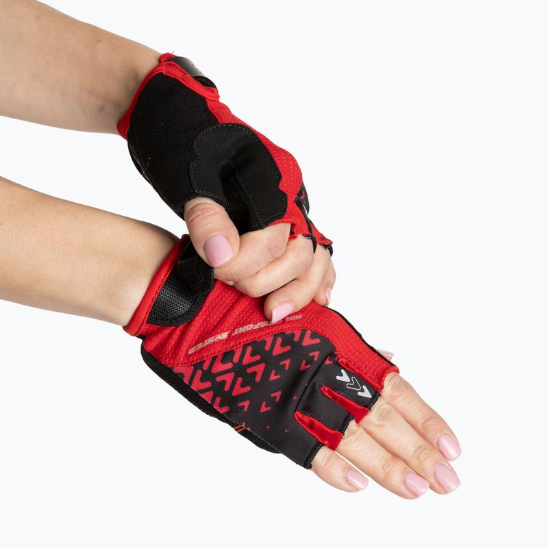 Cyklistické rukavice ATTABO Vito gel shock proof red/black 3