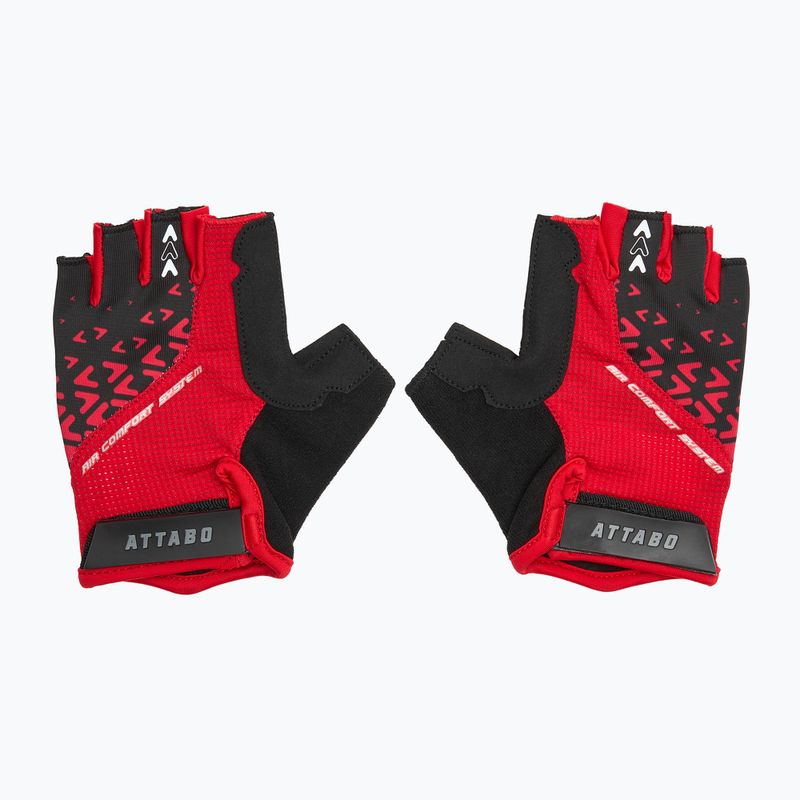 Cyklistické rukavice ATTABO Vito gel shock proof red/black 3