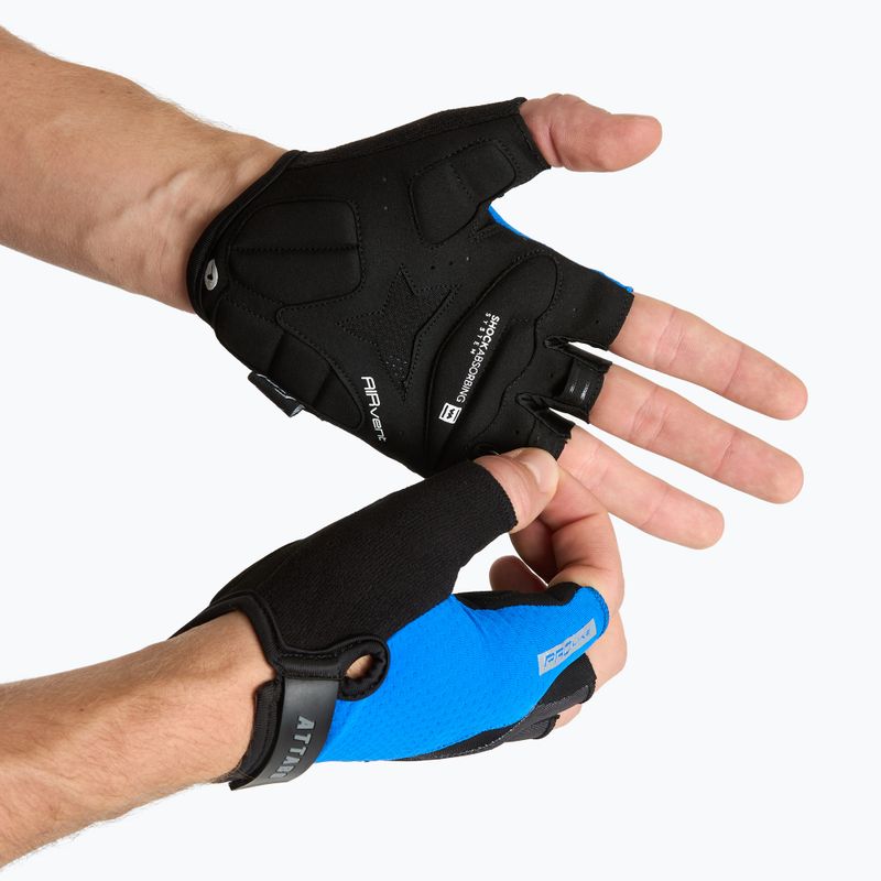 Cyklistické rukavice ATTABO Kinu Pro shock absorbing system blue/black 2