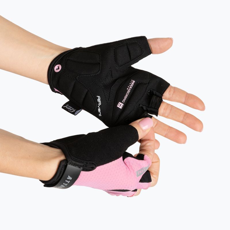 Dámské cyklistické rukavice ATTABO Kinu Pro WMNS shock absorbing system pink/black 2