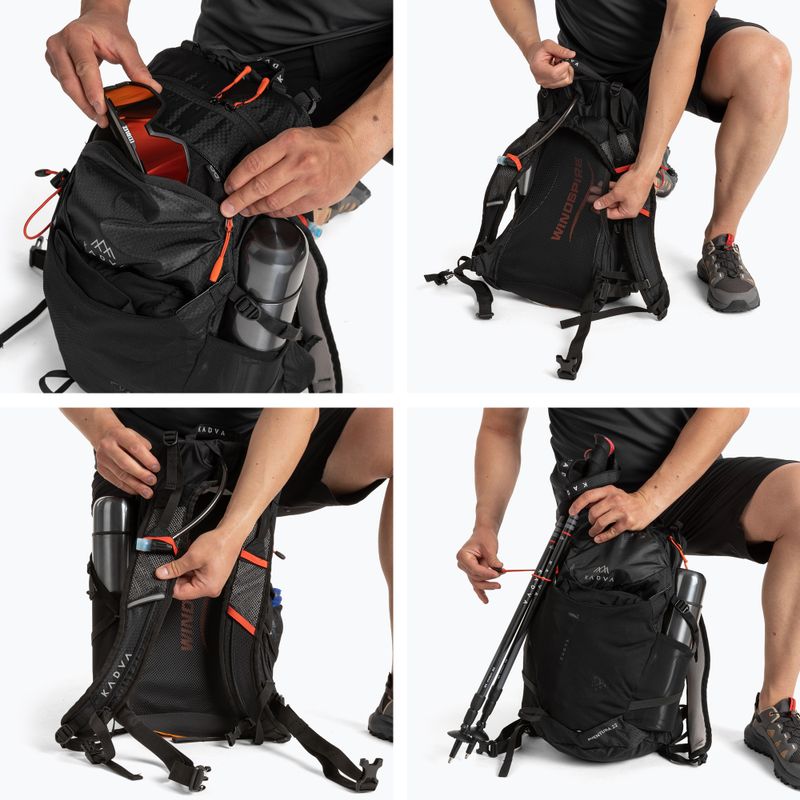 Turistický batoh KADVA Aventura 22 l černý 12