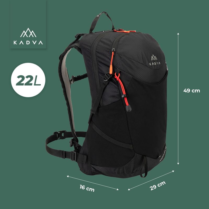 Turistický batoh KADVA Aventura 22 l black 22