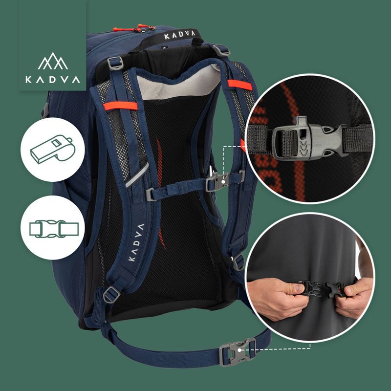Turistický batoh KADVA Aventura 22 l ocelově modrý 28