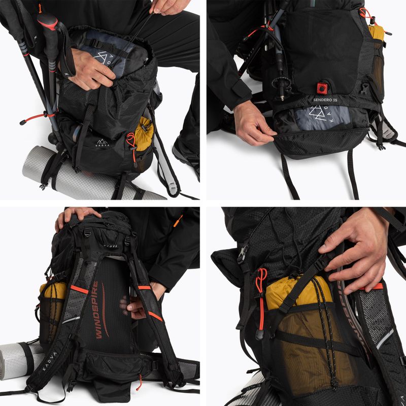 Trekový batoh KADVA Sendero 35 l černý 15