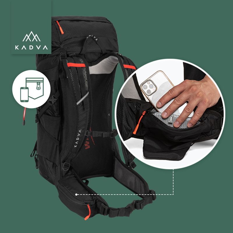 Trekový batoh KADVA Sendero 35 l černý 24