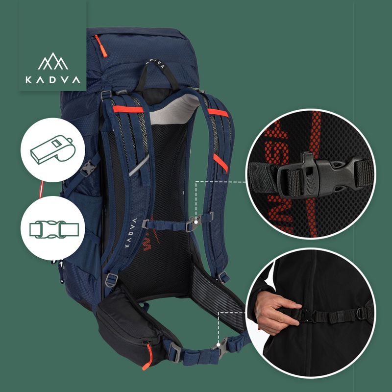 Trekový batoh KADVA Sendero 35 l ocelově modrý 24