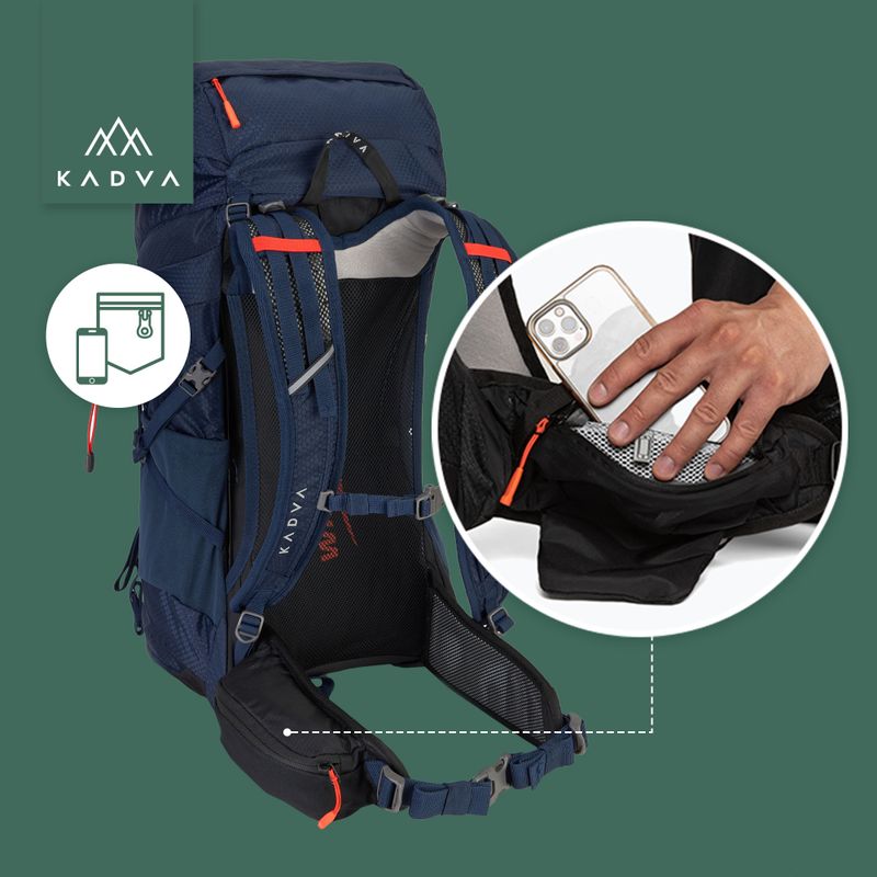 Trekový batoh KADVA Sendero 35 l ocelově modrý 25