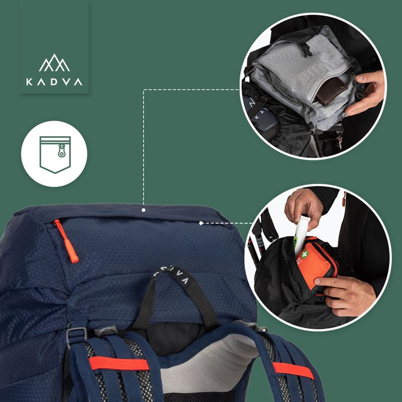 Trekový batoh KADVA Sendero 35 l ocelově modrý 27
