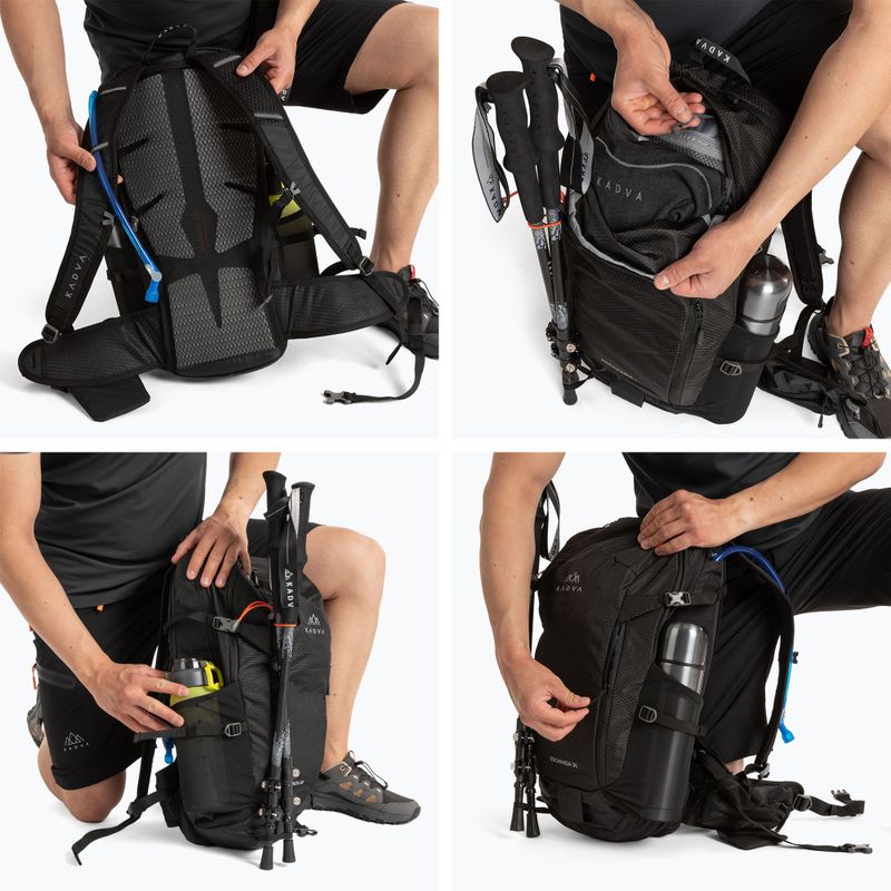 Turistický batoh KADVA Escapada 30 l černý 19