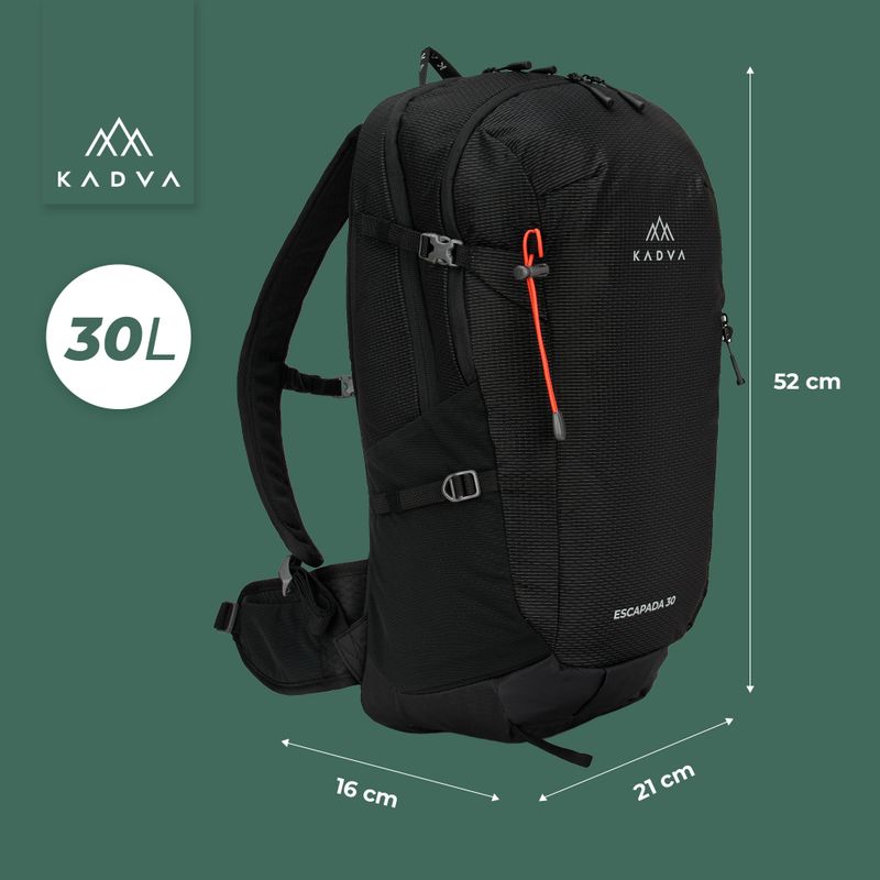 Turistický batoh KADVA Escapada 30 l černý 24