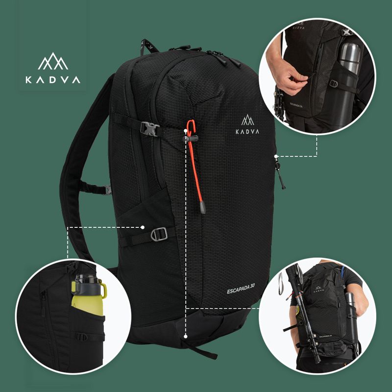 Turistický batoh KADVA Escapada 30 l černý 25