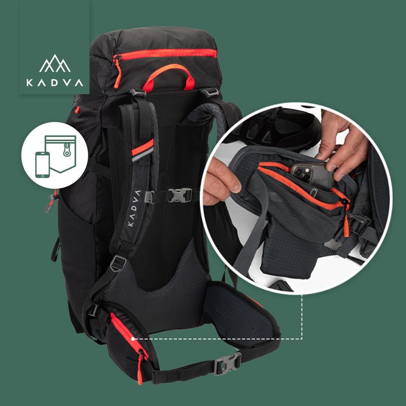 Trekový batoh KADVA Vagabundo 40 l černý 26