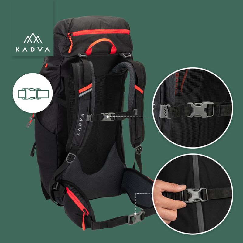 Trekový batoh KADVA Vagabundo 40 l černý 28