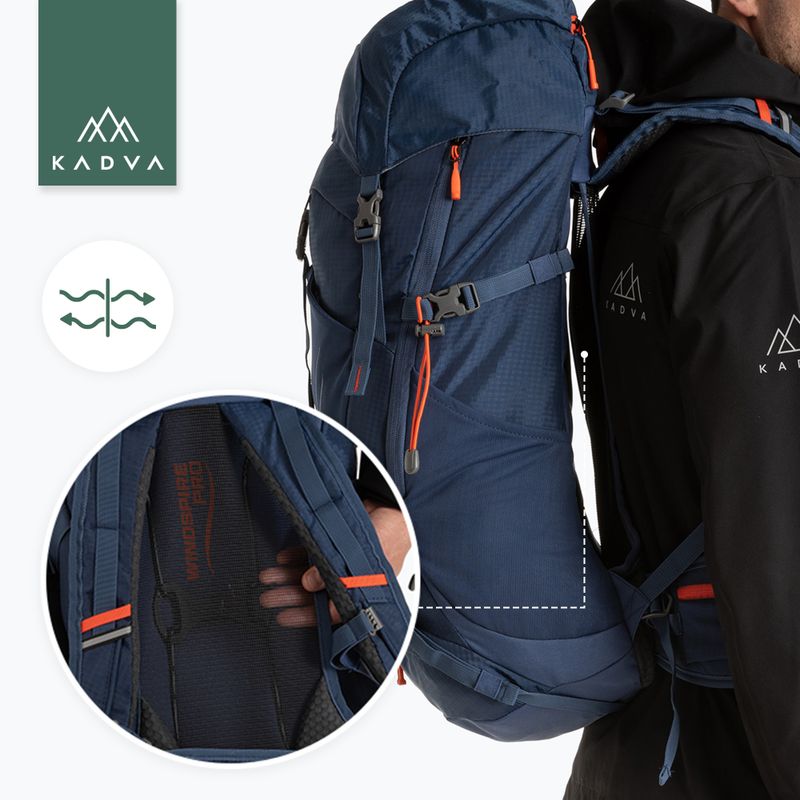 Trekový batoh KADVA Vagabundo 40 l modrý 26