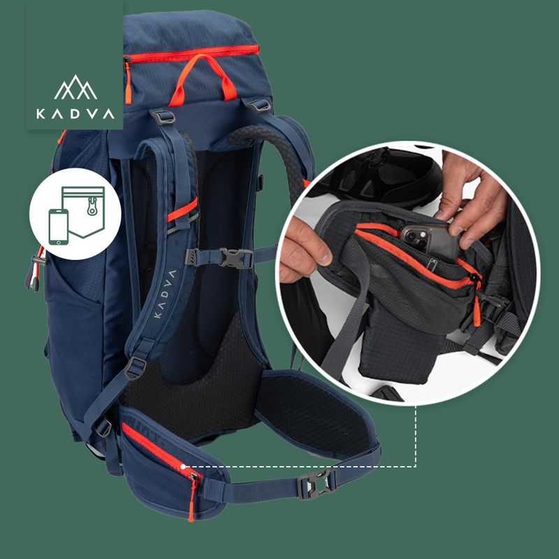 Trekový batoh KADVA Vagabundo 40 l modrý 29