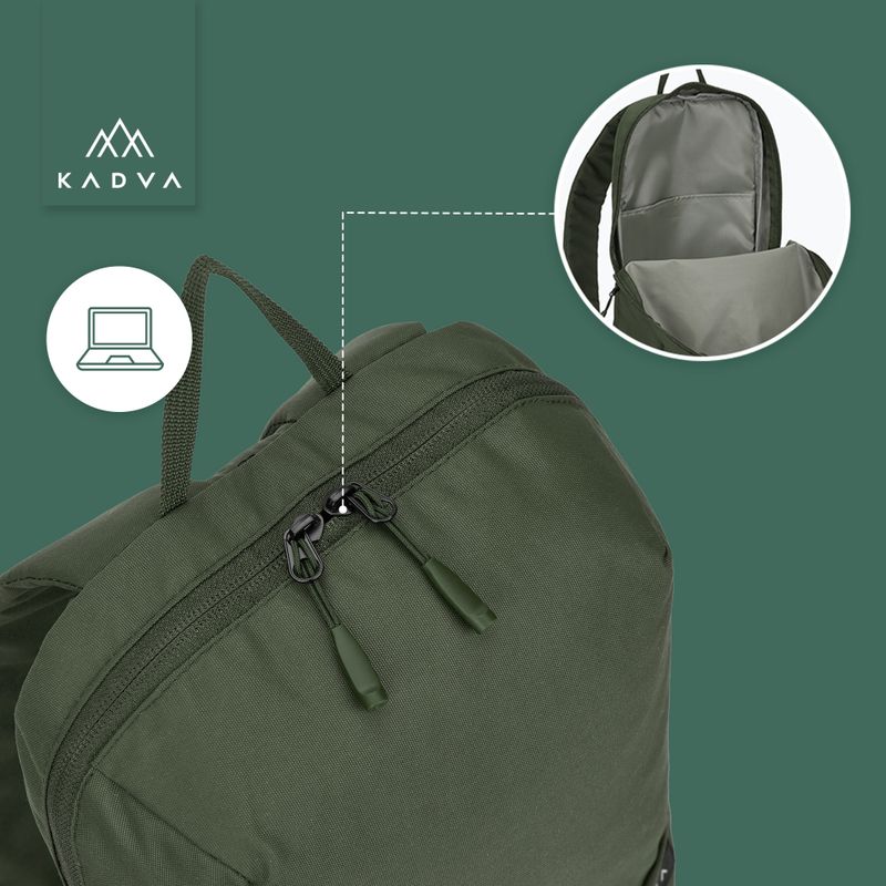 Městský batoh KADVA CityQuest 9 l zelený 8