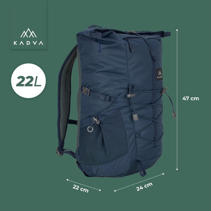 Městský batoh KADVA CityQuest 22 l modrý 23