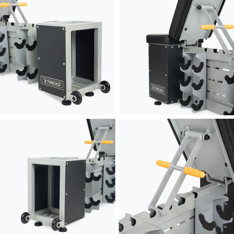 Nastavitelná tréninková lavice XTREXO Storage black 8