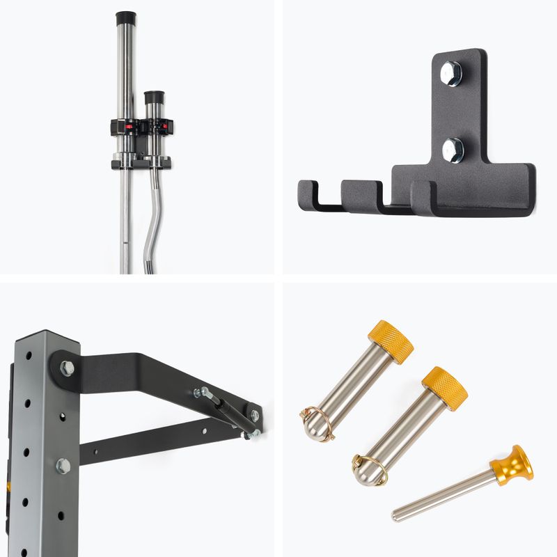 Posilovací věž TREXO Mercury s lavicí a držákem na závaží black 9