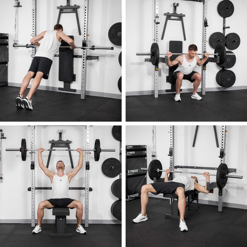 Posilovací věž XTREXO Mercury s lavicí a držákem na závaží black 15